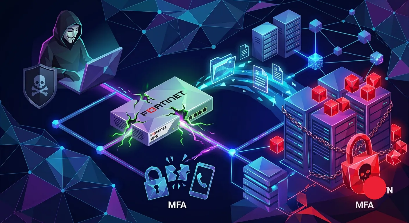 Ransomware Gunra explora falhas em VPNs Fortinet e contorna MFA